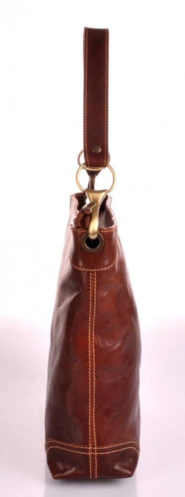 Giglio leather velká kožená kabelka 307 hnědá - náhled 2