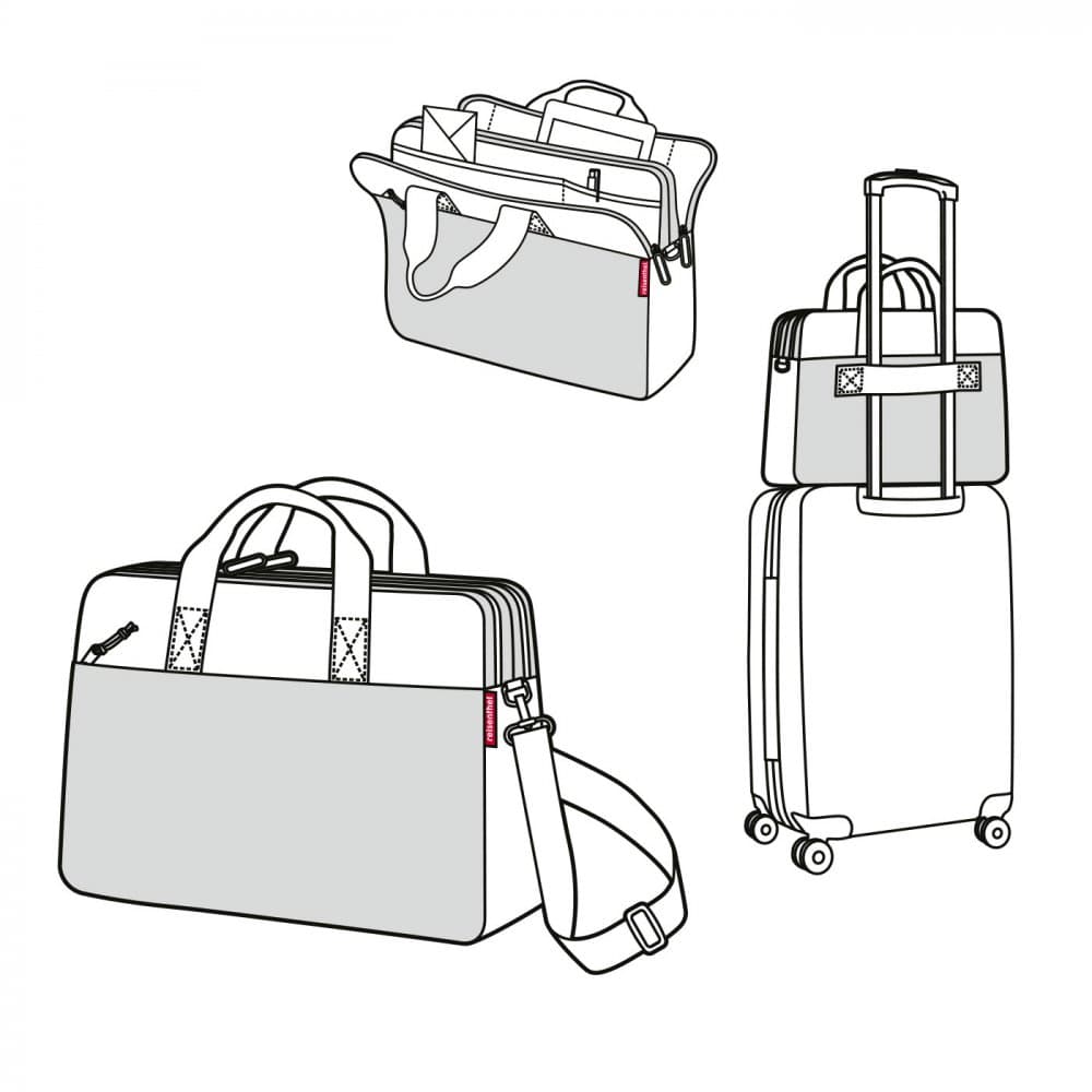 Reisenthel Workbag canvas grey - pracovní taška na notebook 15" šedá US7050 - náhled 4