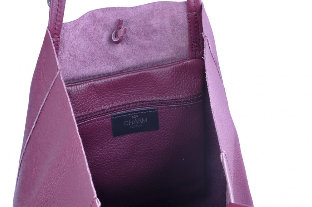 Charm London velká kožená kabelka L429 světle hnědá - náhled 3