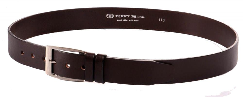 Pánský kožený hnědý pásek 504-40 100 cm - náhled 5