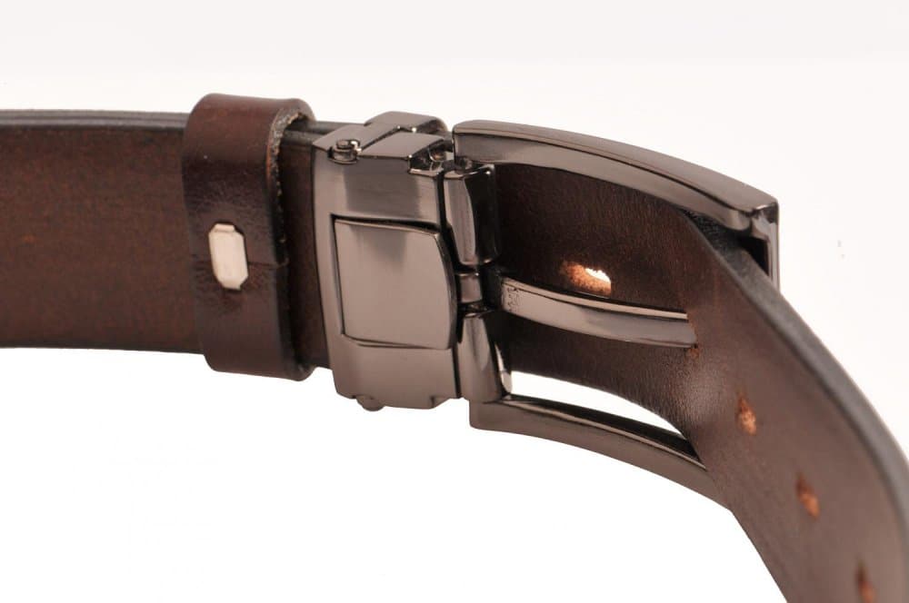 Kožený pánský společenský hnědý pásek 30-020-3-40 95 cm - náhled 3