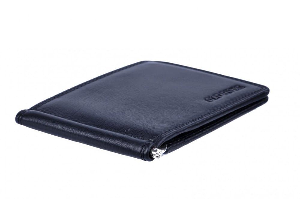 Kožená dolarka bez kapsy na drobné černá s RFID ochranou KFF-25 - náhled 2