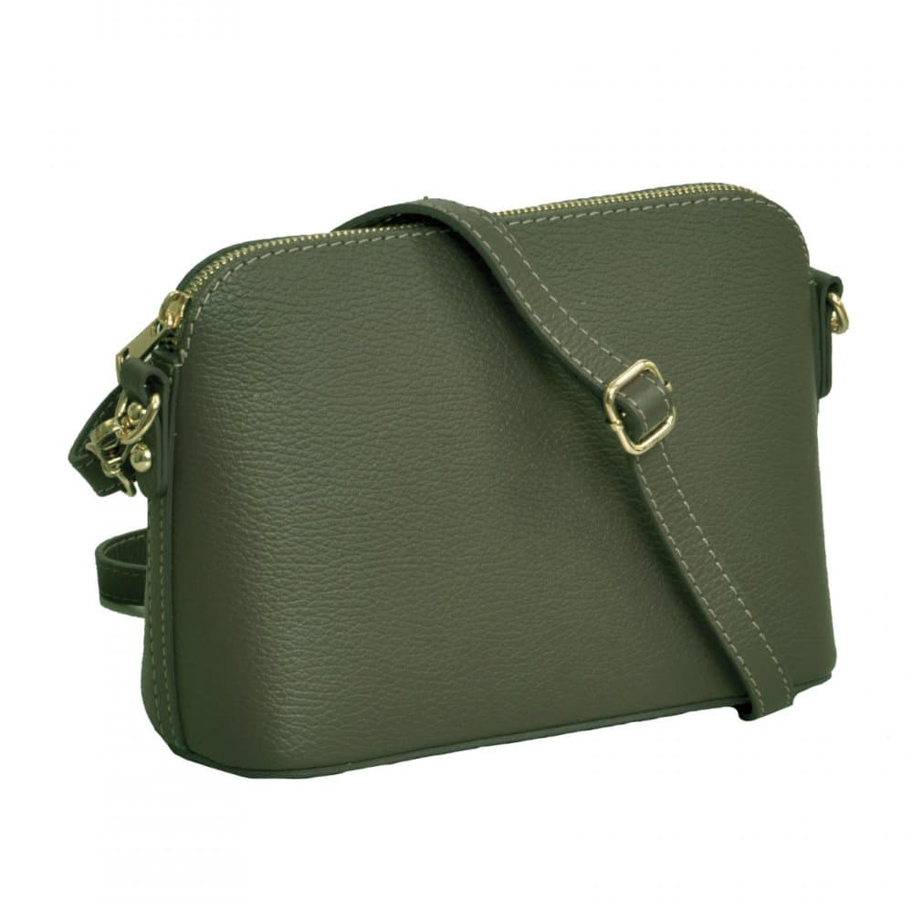 MaxFly dámská kožená kabelka crossbody 5232 zelená - oliva - náhled 1