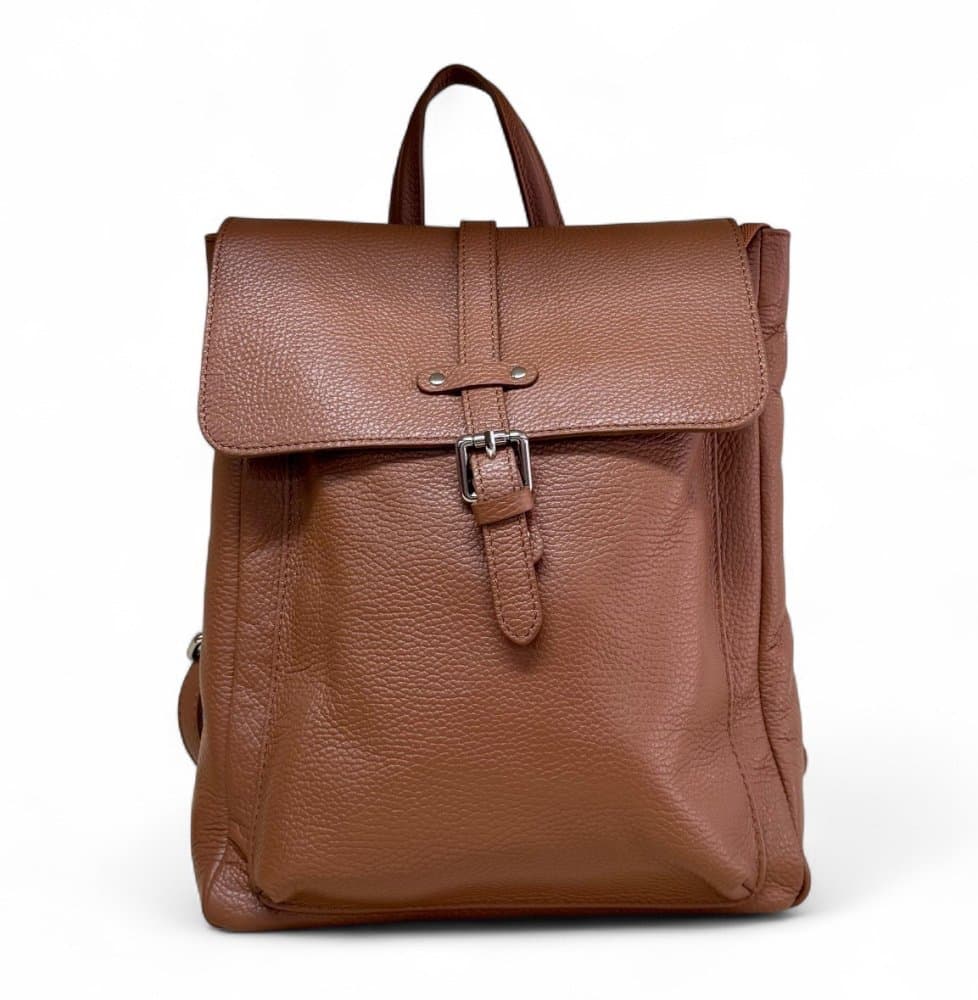 Kožený batoh dámský 6007 hnědý cognac - náhled 1