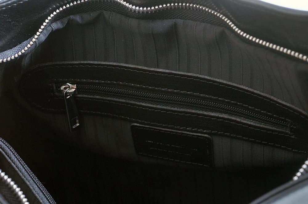 Giglio leather Dámská kožená kabelka přes rameno 095 černá - náhled 4