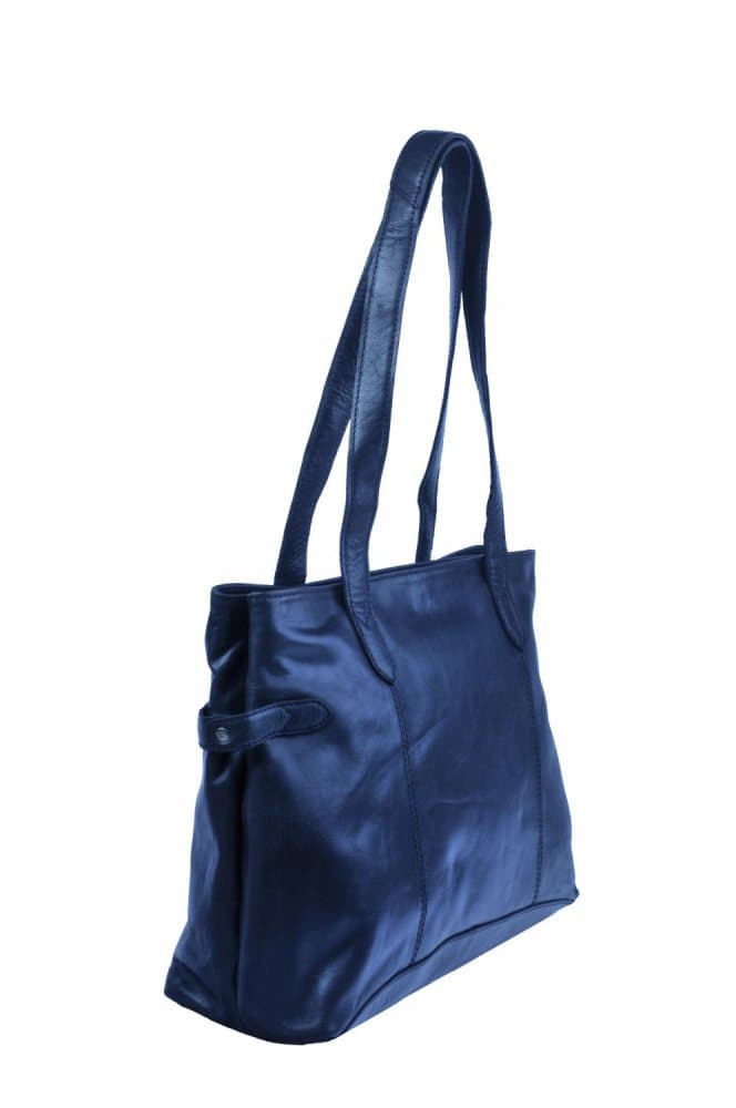 Kožená velká kabelka LederArt LA-1631 černá - náhled 3
