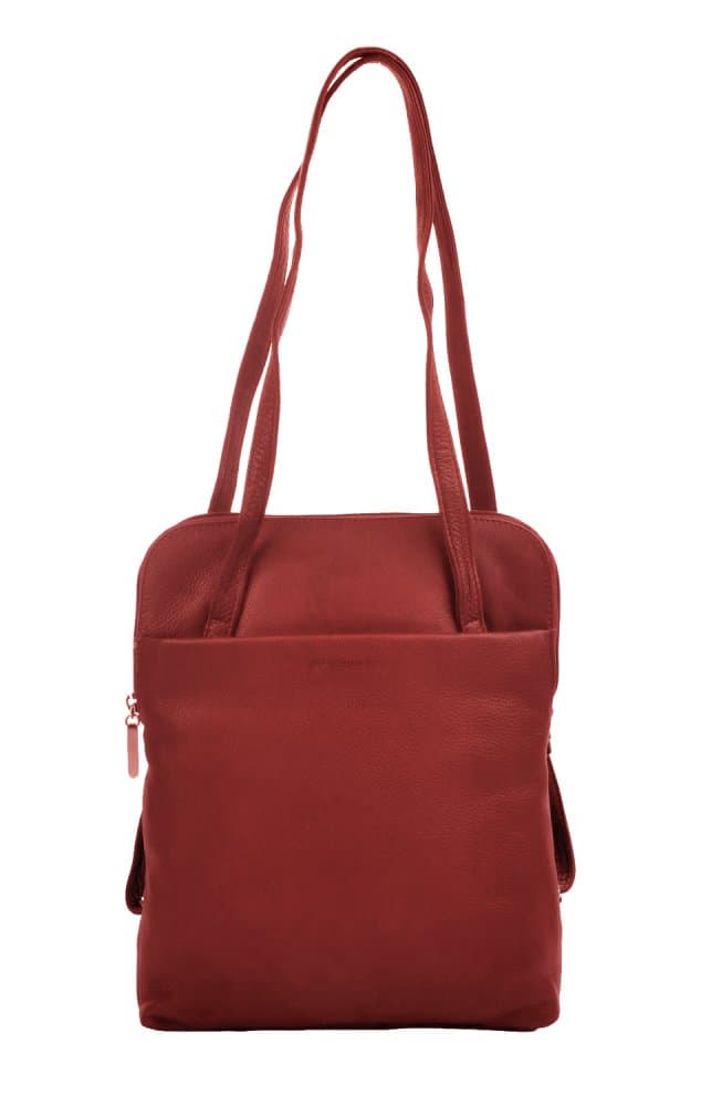 Kožený kabelko-batoh Estelle ET-0210 červený - náhled 5