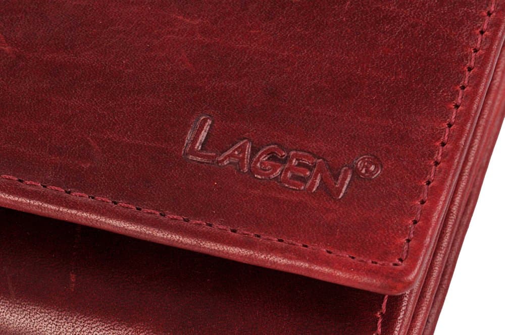 Dámská kožená peněženka Lagen 6011/T Red/Black - náhled 5
