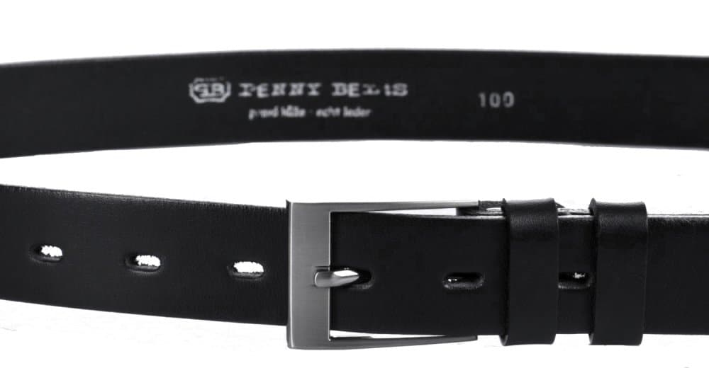 Penny Belts Pánský kožený pásek 30-100-60 černý 100 cm - náhled 4
