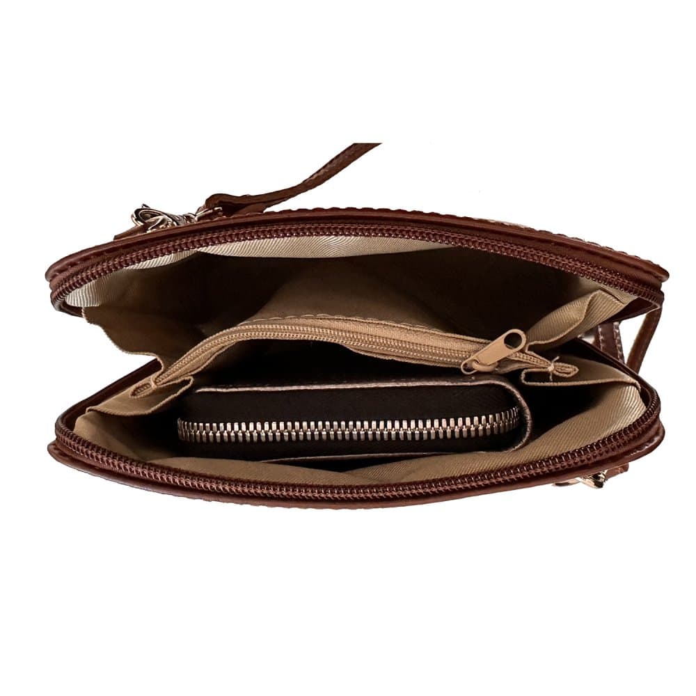 Giglio leather malá dámská kožená kabelka 133 hnědá - náhled 2