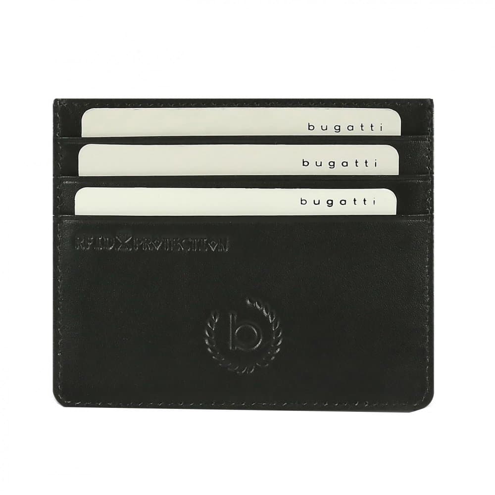 Kožené pouzdro na katry s RFID Bugatti Comet 49220701 černé - náhled 2