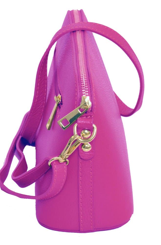MaxFly dámská kožená kabelka crossbody 5232 fuxia - náhled 4