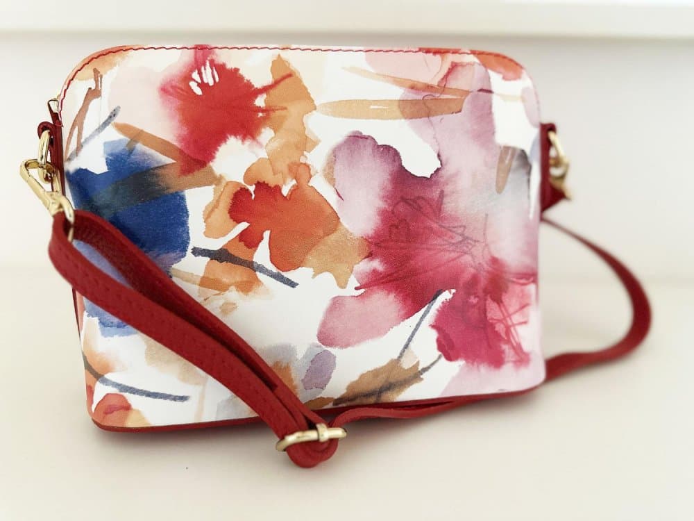 MaxFly dámská kožená kabelka crossbody 52321 červená - náhled 4