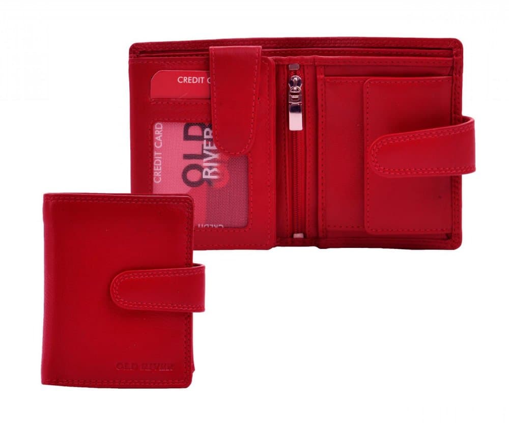Dámská malá kožená peněženka 3257 červená s RFID ochranou - náhled 1