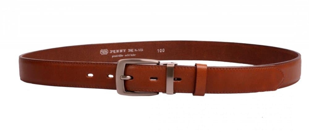 Pánský úzký pásek 30-020-2-48 hnědý 105 cm - náhled 1