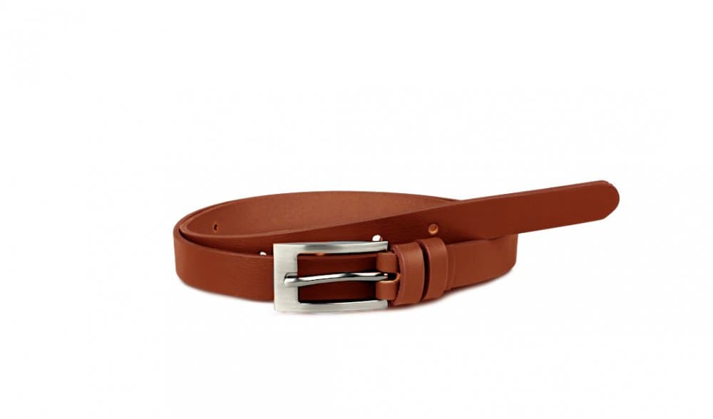 Penny Belts dámský kožený úzký pásek 183-48 hnědý 100 cm - náhled 3