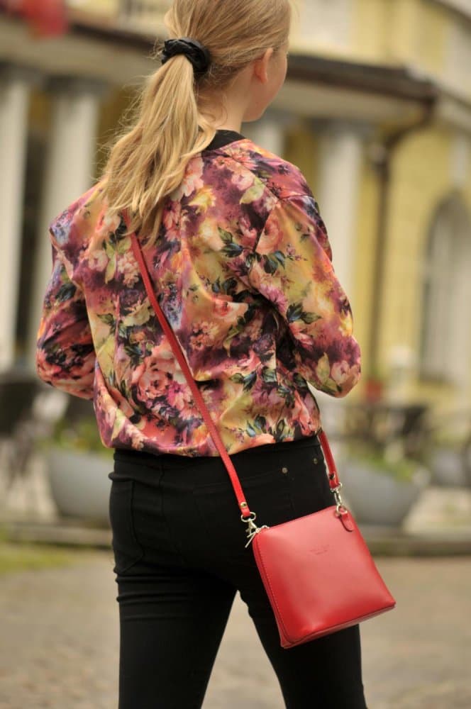 Giglio leather malá dámská kožená kabelka 133 červená - náhled 5