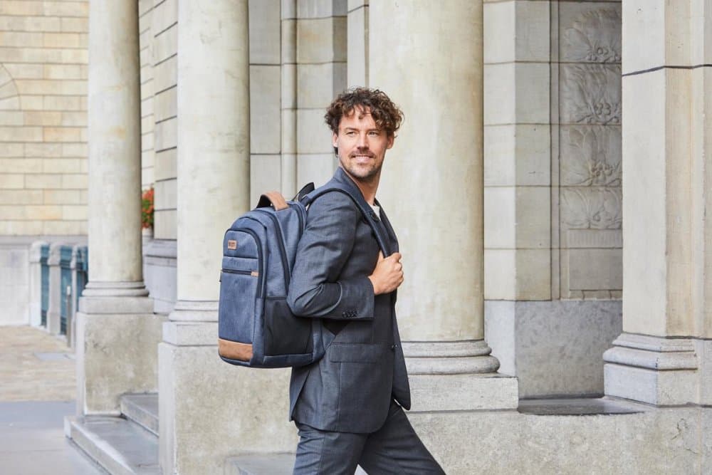 Pánský batoh do práce na notebook 17" 62121-012 grey München - náhled 2