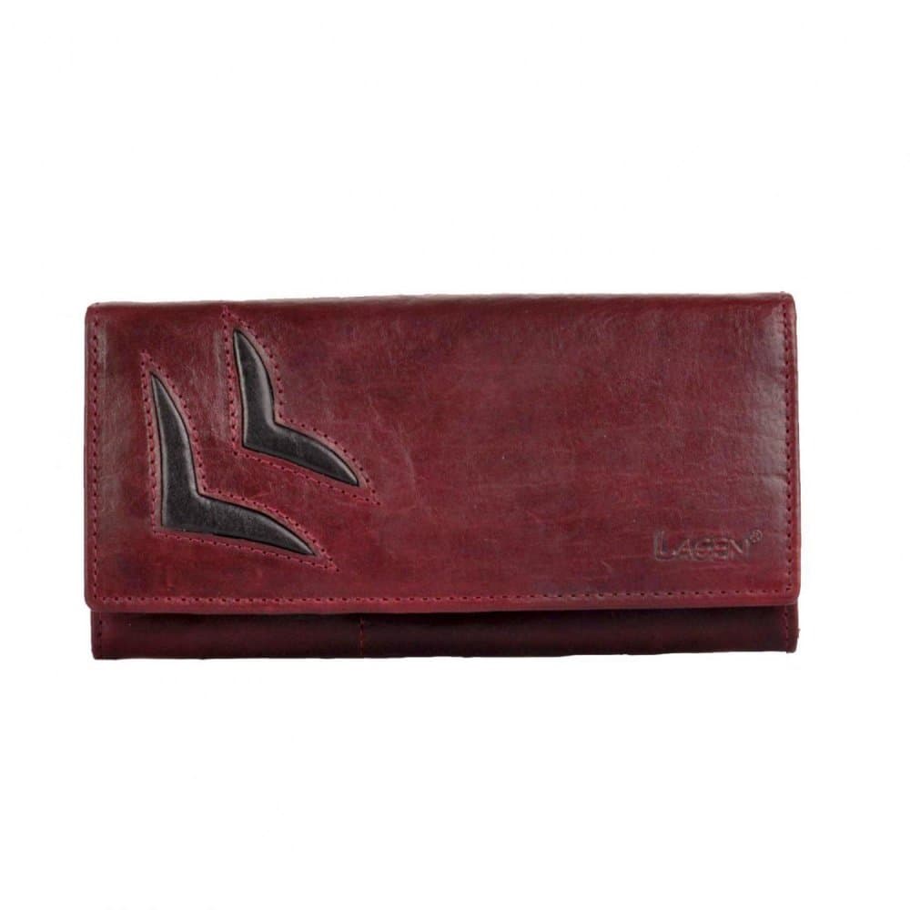 Dámská kožená peněženka Lagen 6011/T W.Red/Black