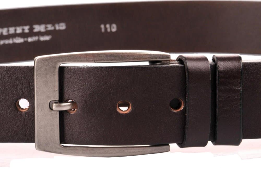 Pánský kožený hnědý pásek 504-40 100 cm - náhled 3