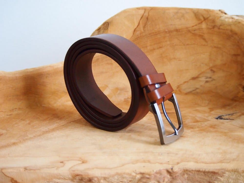 Penny Belts Pánský kožený opasek 25-48 světle hnědý 105 cm 105 cm - náhled 2