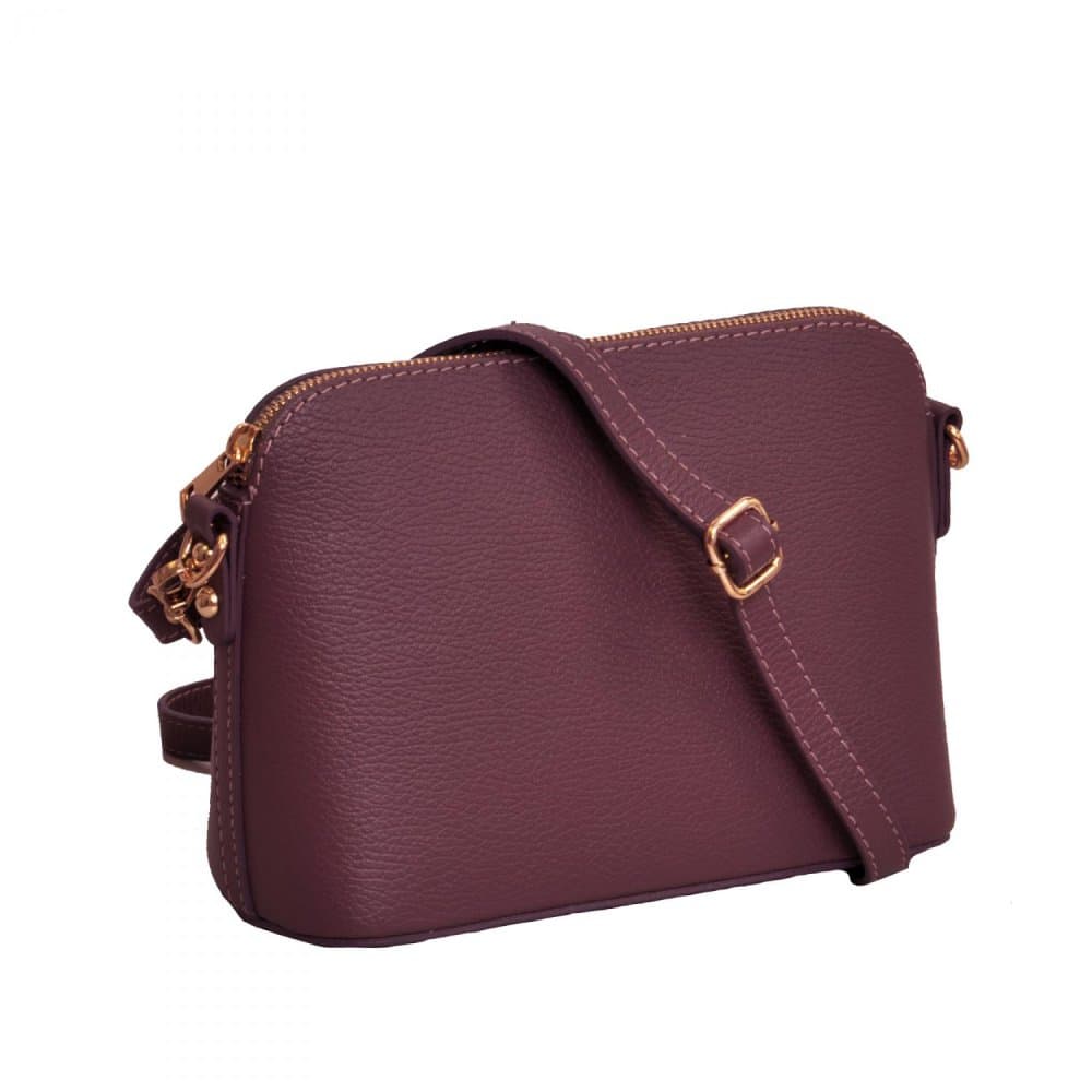 MaxFly dámská kožená kabelka crossbody 5232 bordo - náhled 1