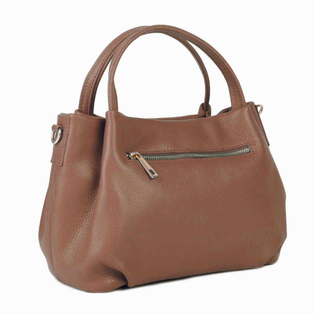 MaxFly Dámská kožená kabelka 5721 cognac - náhled 1
