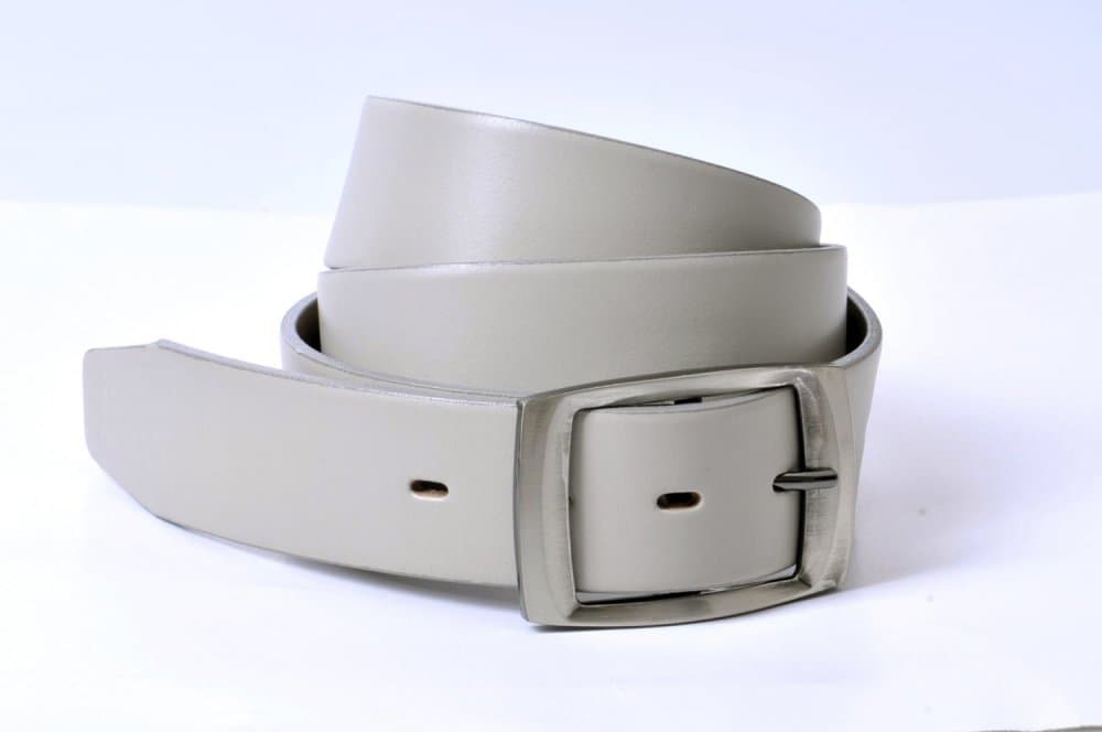 Penny Belts Kožený dámský pásek 4451 světle šedý 100 cm - náhled 4