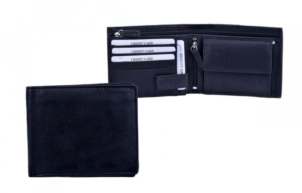 Pánská kožená peněženka - zip na bankovky TK-010 - náhled 1