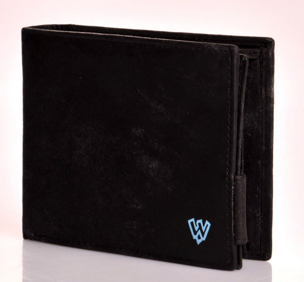 Arwel pánská kožená peněženka 513-4241 jeans black - modré logo - náhled 4