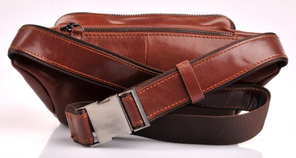 Giglio leather Kožená ledvinka VP1202 světle hnědá - poslední kus - náhled 5