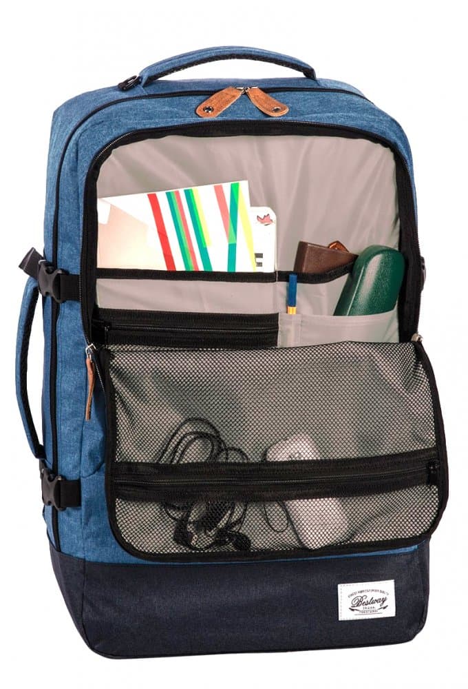 BestWay cestovní batoh CABIN PRO RETRO 40223-5300 modrý 40 L - náhled 5