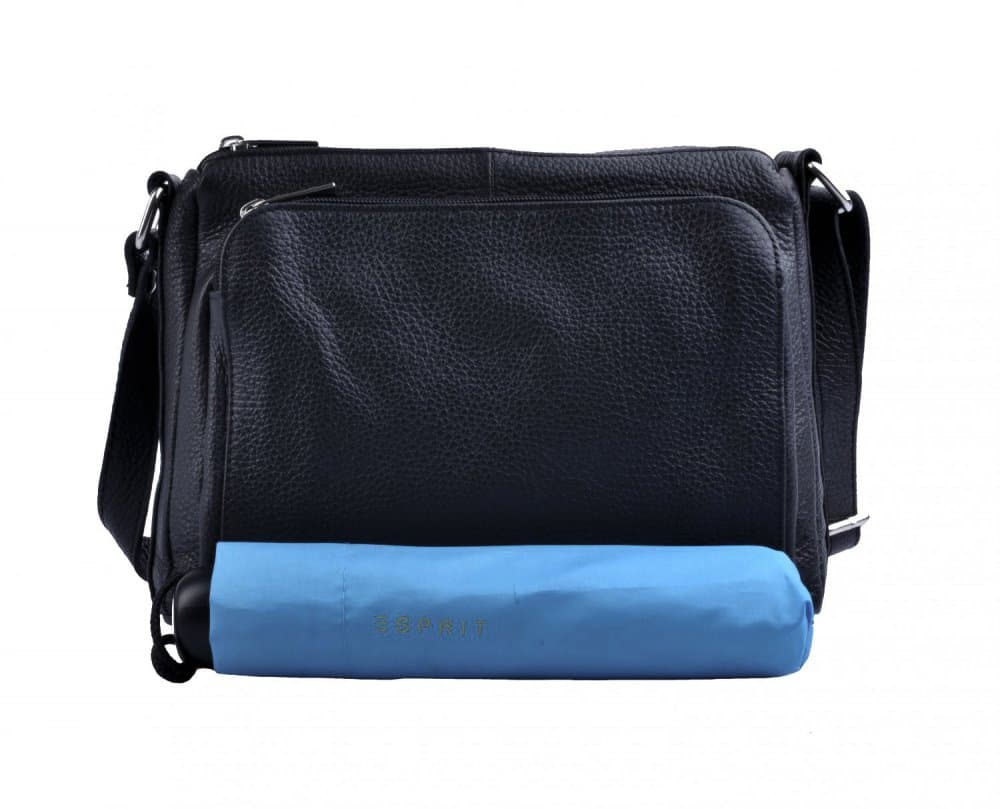 Kožená crossbody kabelka MaxFly 5542 černá - náhled 5