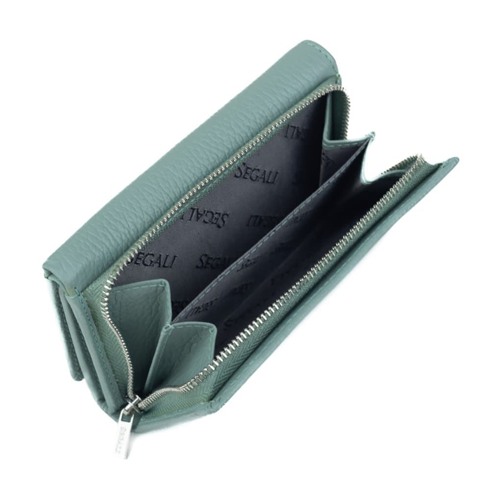 Dámská kožená peněženka SEGALI SG-7074 SAGE zelená - náhled 5