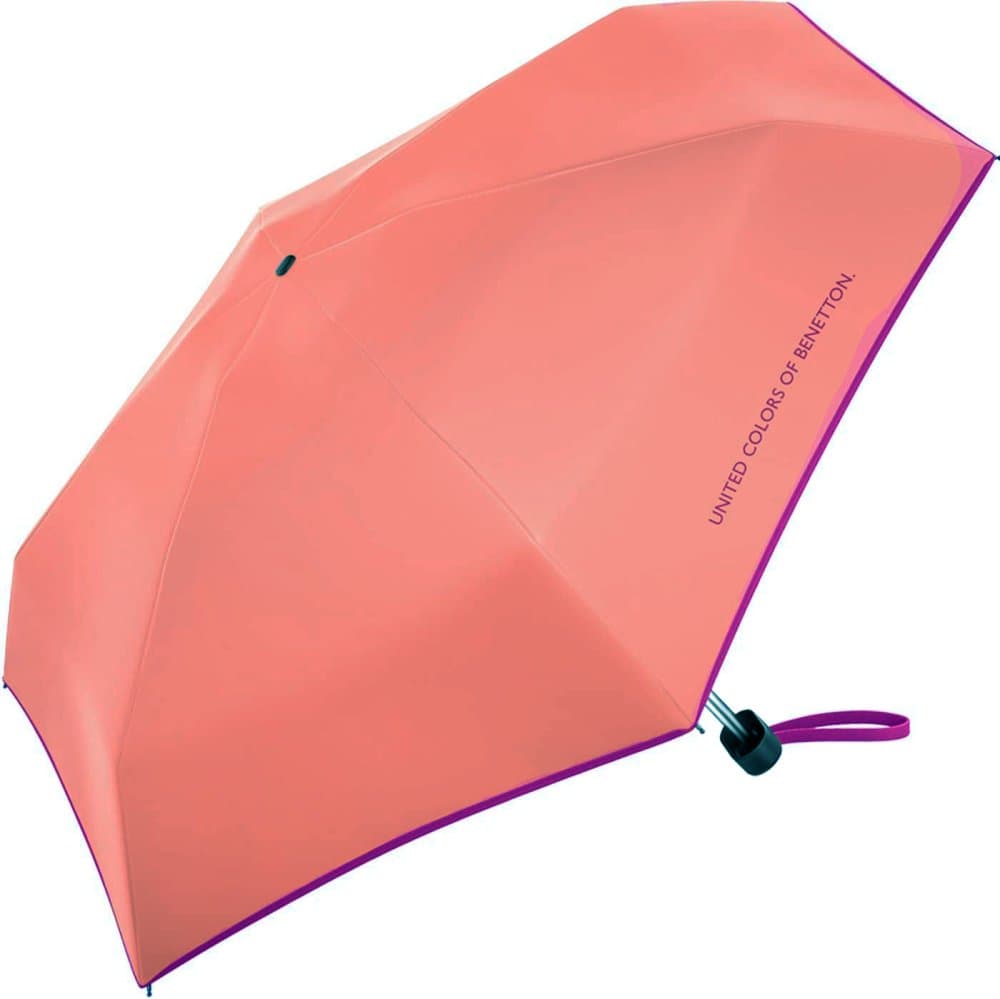 Dámský skládací oranžový deštník Benetton Ultra Mini flat georgia peach 56503 - náhled 2