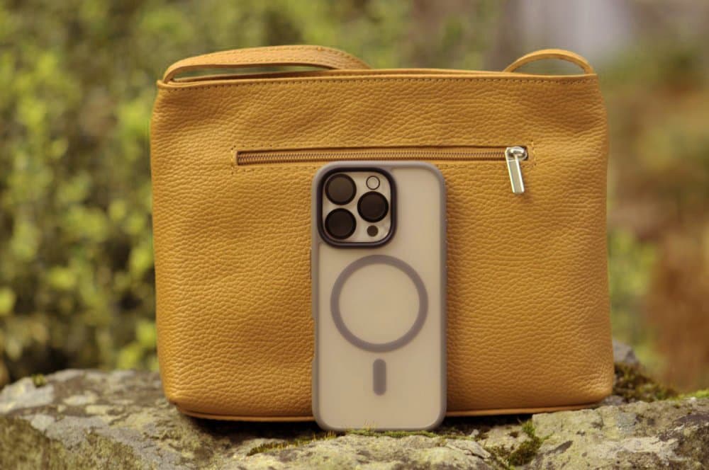 Dámská kožená crossbody kabelka 5085 tmavě žlutá - náhled 4