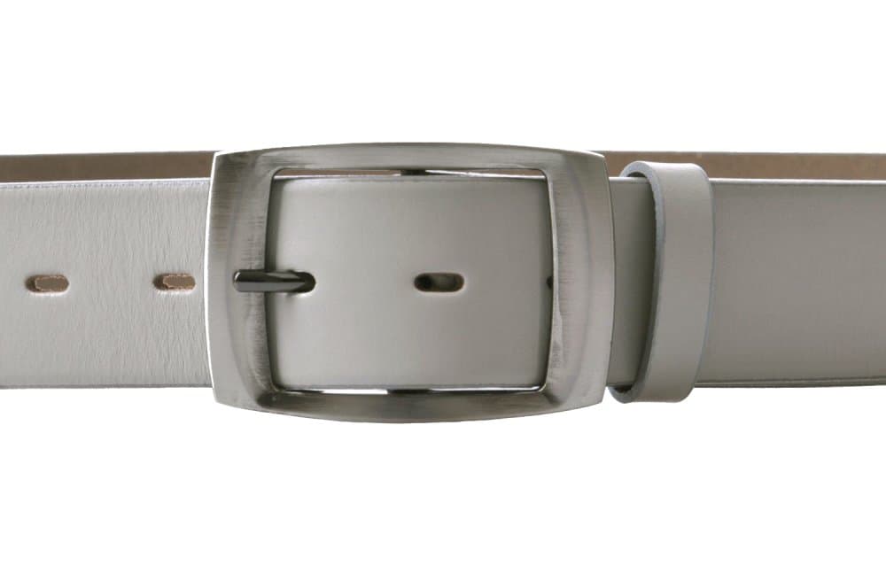 Penny Belts Kožený dámský pásek 4451 světle šedý 100 cm - náhled 3