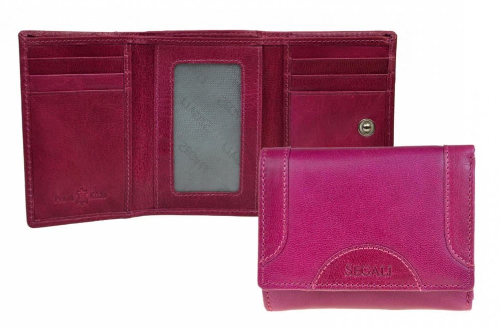 Dámská peněženka kožená SEGALI 7196 B fuchsia - růžová