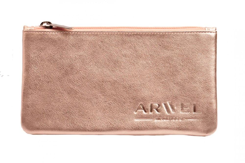 Kožená kosmetická etue 611-0023 Rose gold