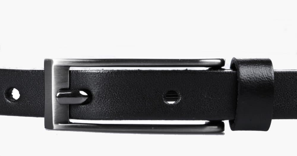 Penny Belts Dámský kožený úzký pásek 15-1-60 černý 100 cm - náhled 5