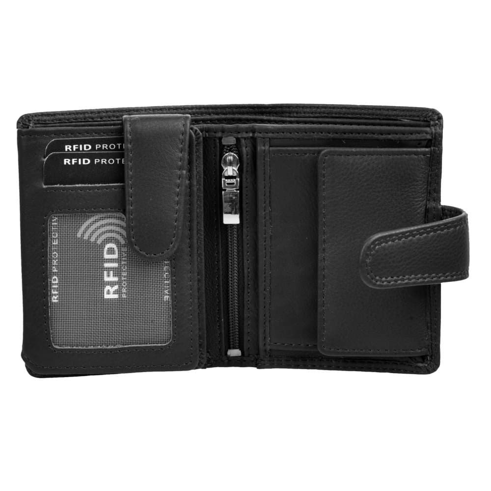 Dámská malá kožená peněženka Old River 3257 N RFID černá - náhled 2