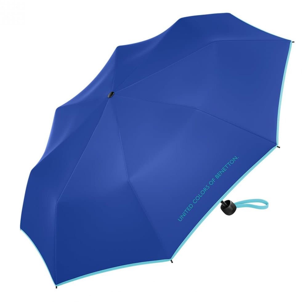 Skládací deštník Benetton Super Mini dazzling blue 56308 modrý - náhled 3
