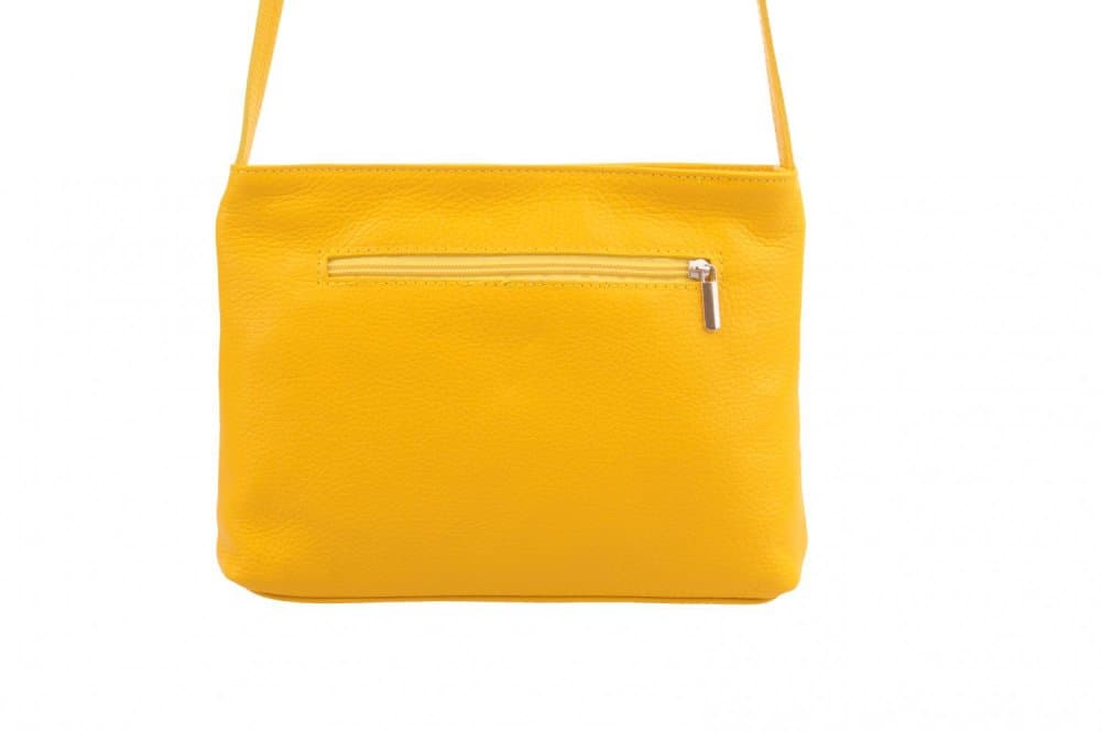 Dámská kožená crossbody kabelka 5085 žlutá - náhled 3