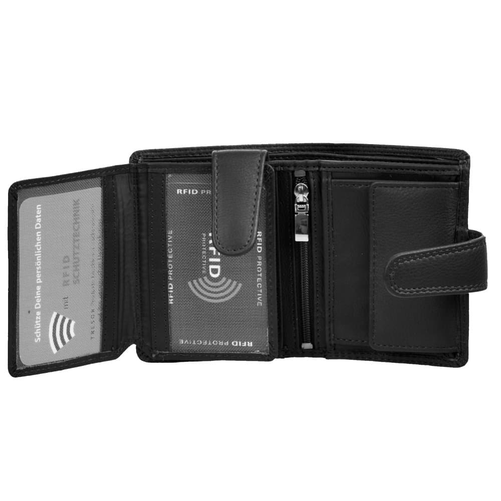 Dámská malá kožená peněženka 3257 N RFID černá - náhled 4