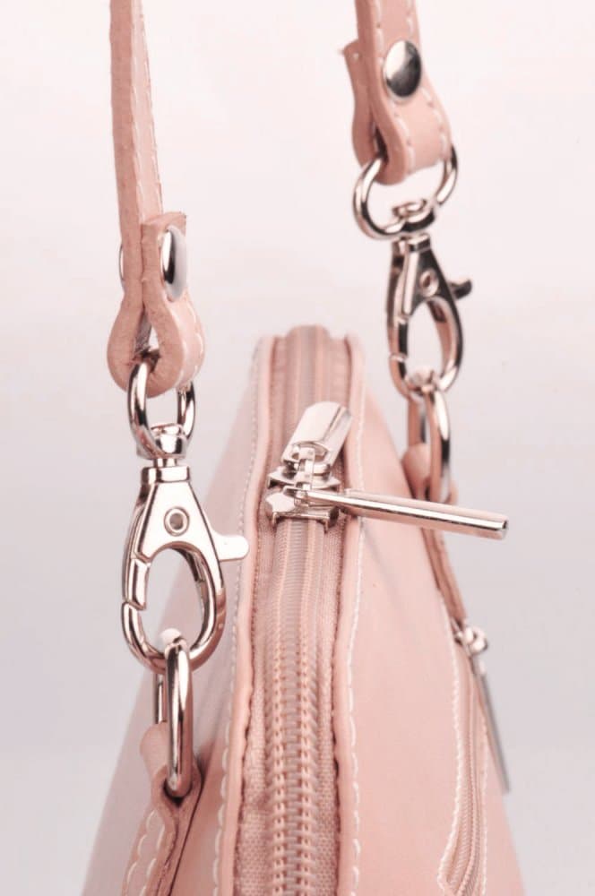 Giglio leather Malá dámská kožená kabelka 133 světle růžová - náhled 3