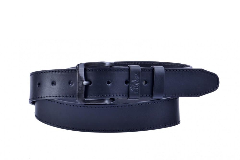 Pánský kožený černý pásek 006-98 95 cm - náhled 1