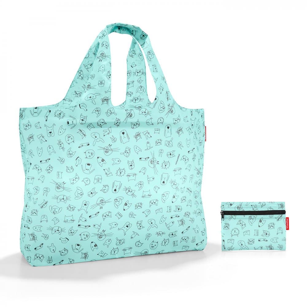 Reisenthel Mini maxi beachbag cats and dogs mint AA4062 - náhled 3