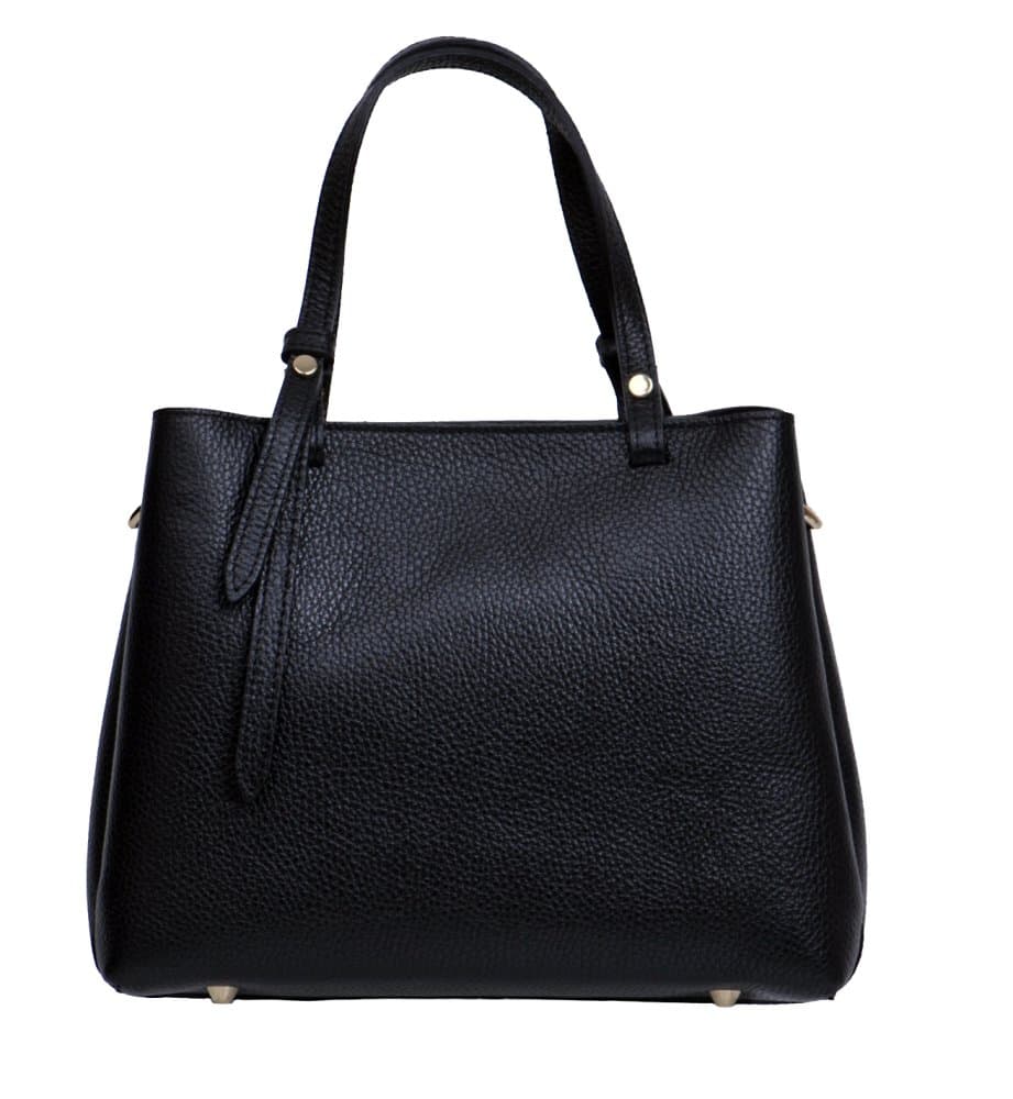 MaxFly Dámská kožená kabelka 6585 černá - náhled 4