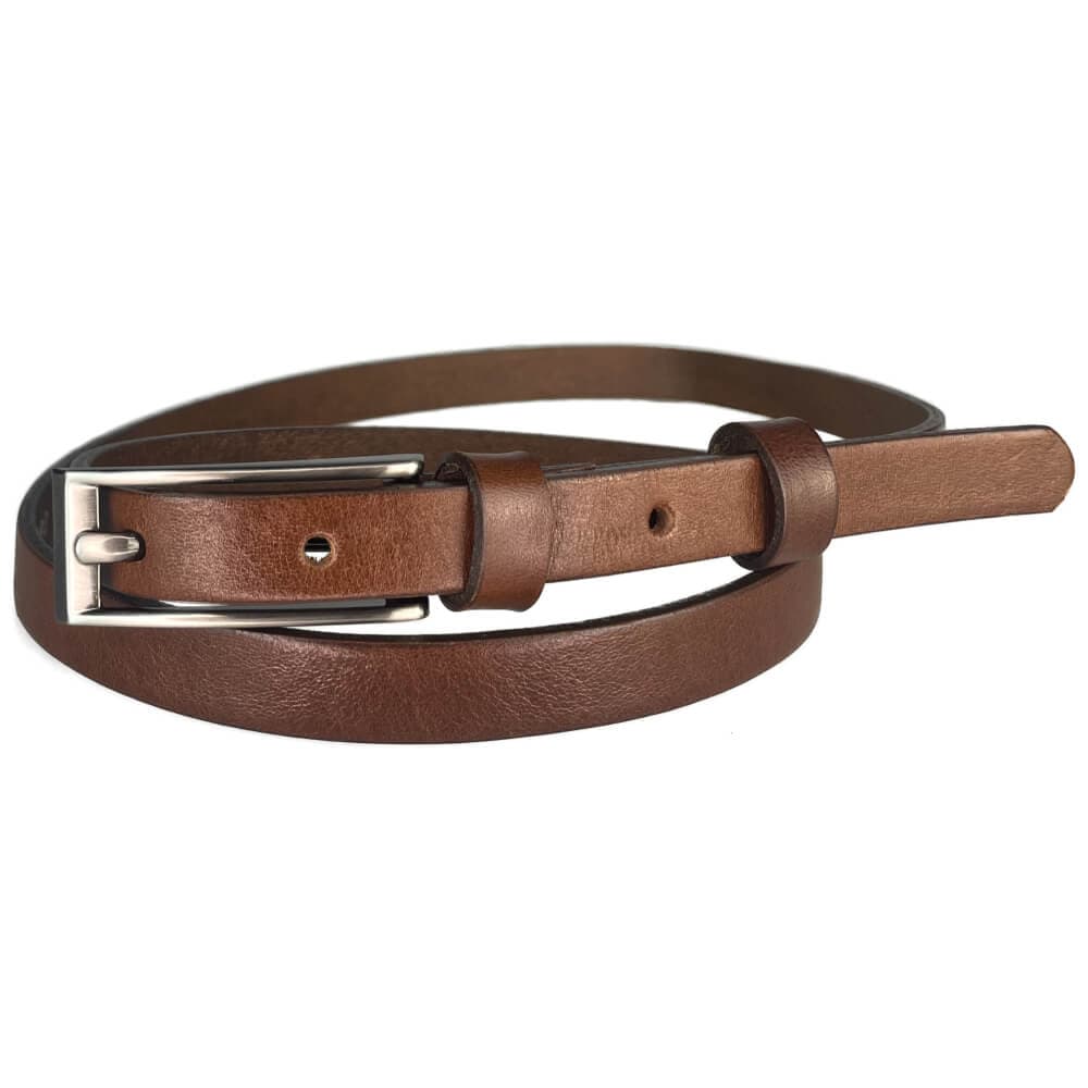 Penny Belts Dámský kožený opasek 15-1-48 hnědý 100 cm - náhled 1
