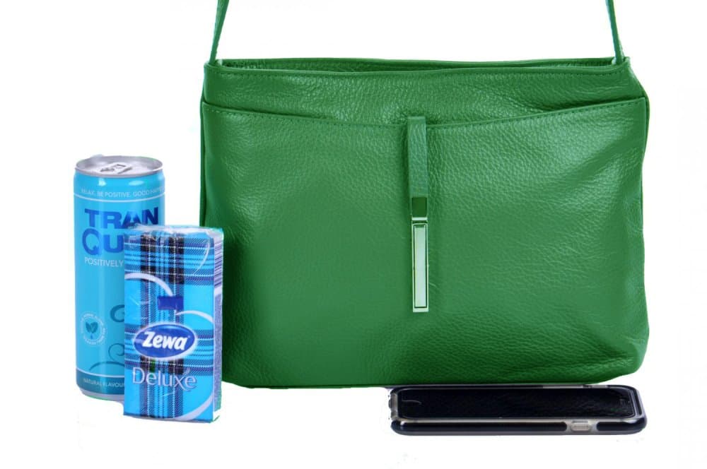 Dámská kožená crossbody kabelka 5085 zelená - náhled 4